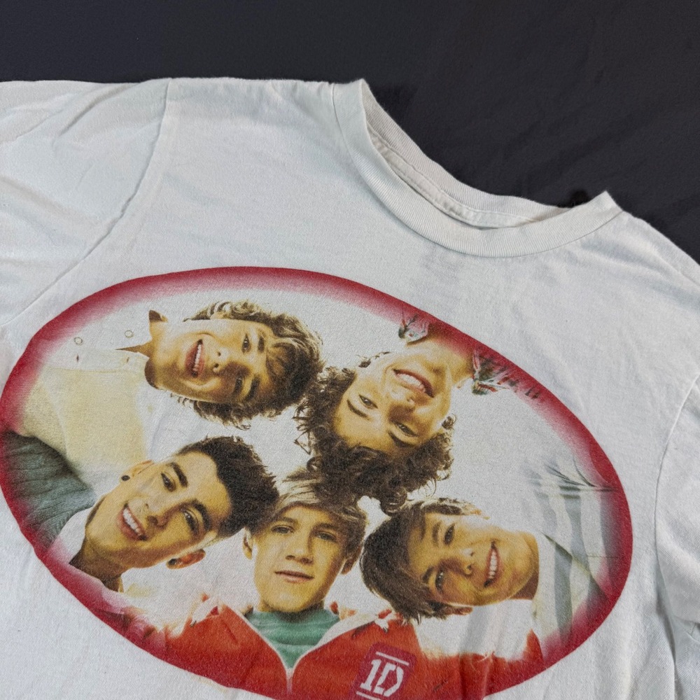 One Direction 1D Band Official Graphic T-Shirt White Small 100% Cotton